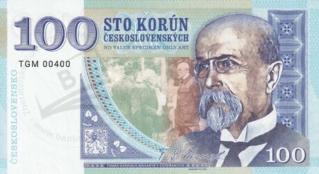 100 Korún T.G.Masaryk- kaštieľ Čereňany 2021